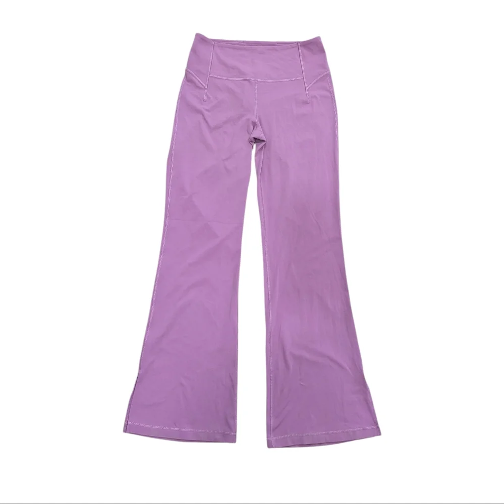 Lululemon Groove High-Rise Split-Hem Flared Pant Nulu velvet dust mauve